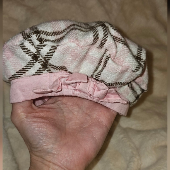 Janie and Jack Other - Janie and Jack baby girl Brown top w/ pink/ brown flat cap 6/12mos